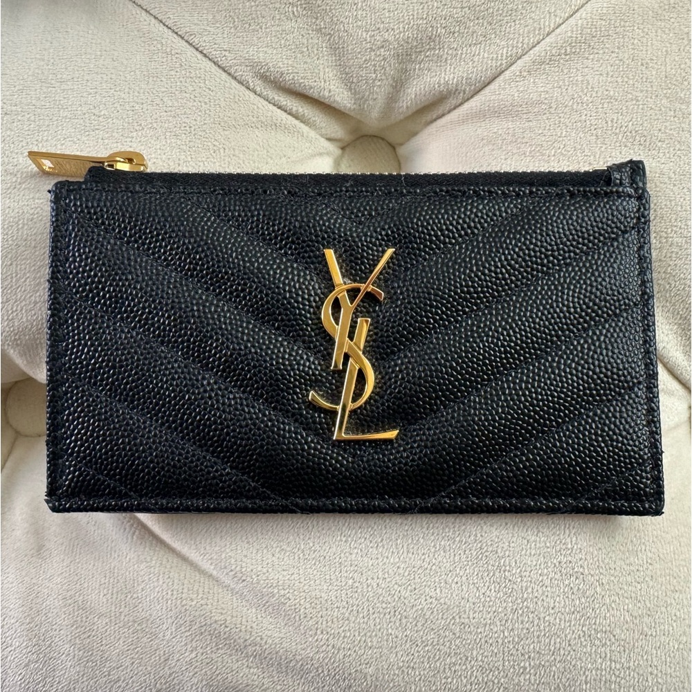 YSL Zipped Card Case